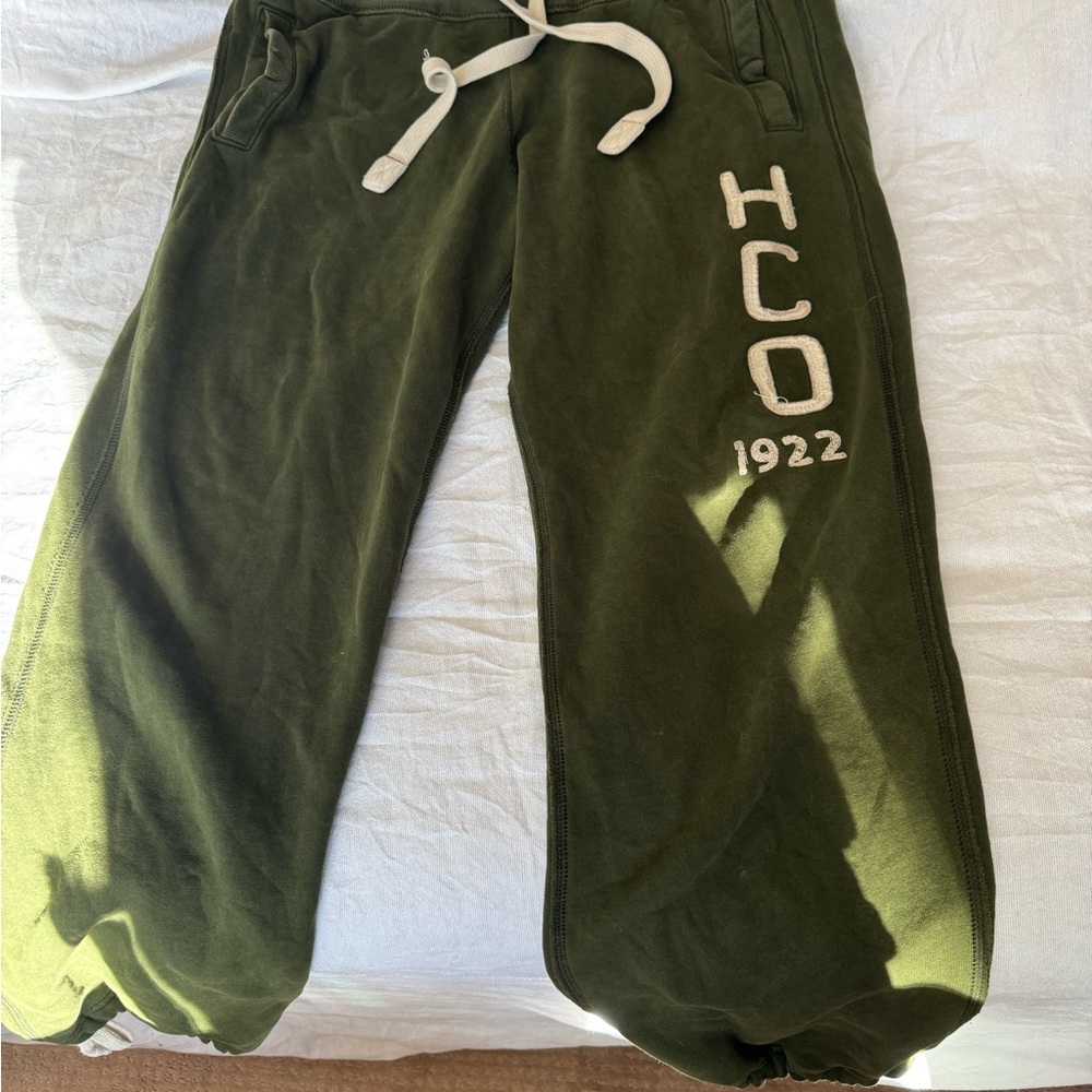 Hollister Green Sweatpants Comfortable Joggers